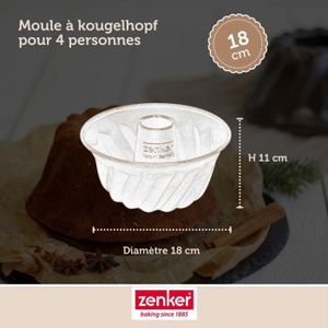 Moule à Kouglof Lékué - Anti-adhésif Céramique - Acier Carbone - Pour Four