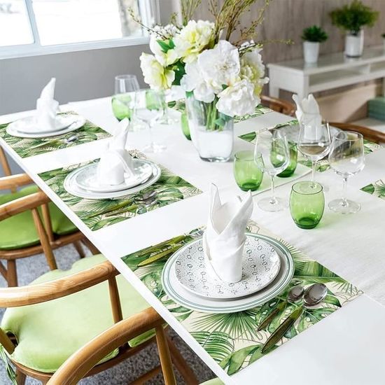 Lot De 4 Sets De Table Ronds Motifs Automne (citrouille, Feuille, Tournesol) - 37 Cm, Polyester Lavable | Décoration De Salle à Manger, Protection De Table