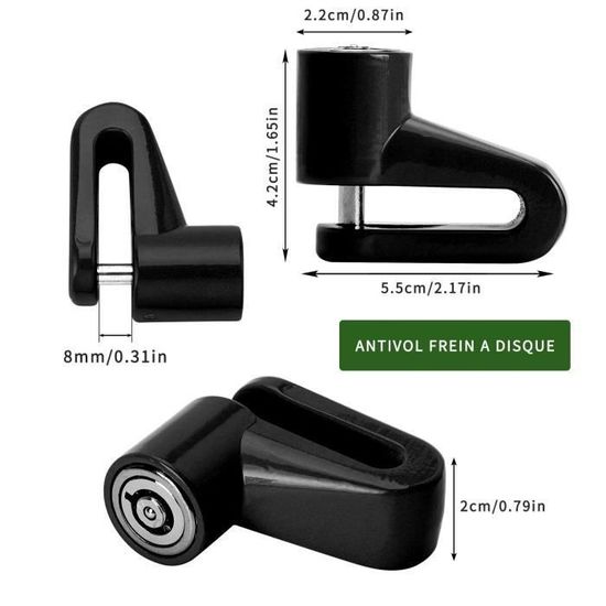 Cadenas Antivol Xiaomi Pour Trottinette Électrique - Cadenas Numérique à Combinaison Noir