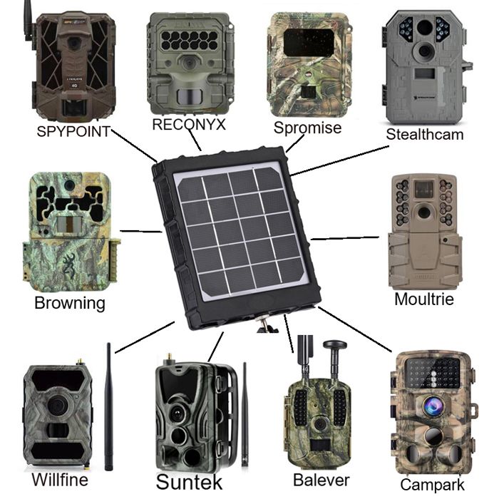 Camojojo EnerG Panneau Solaire Pour Caméra De Chasse - 5000mAh IP66 Chargeur Solaire Puissant