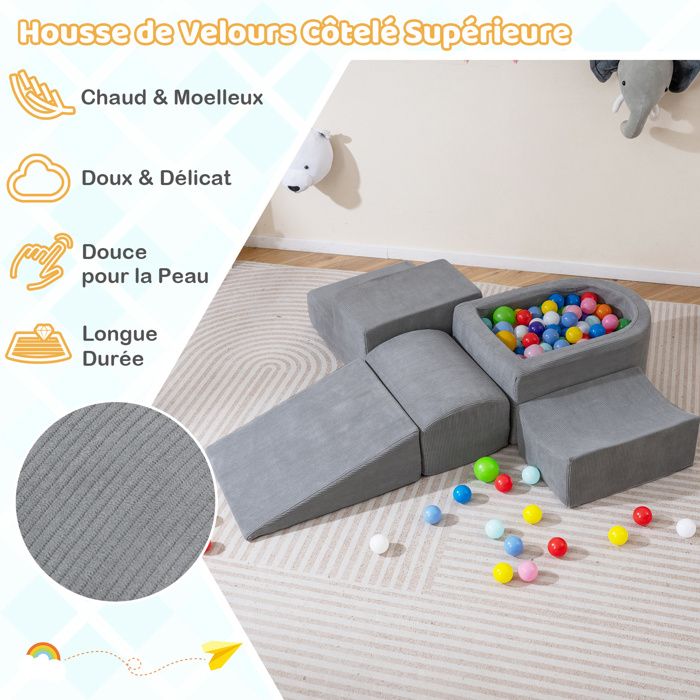 GIANTEX Ensemble de 5 Blocs en Mousse pour Enfants 3+ Ans- Blocs Géants ...