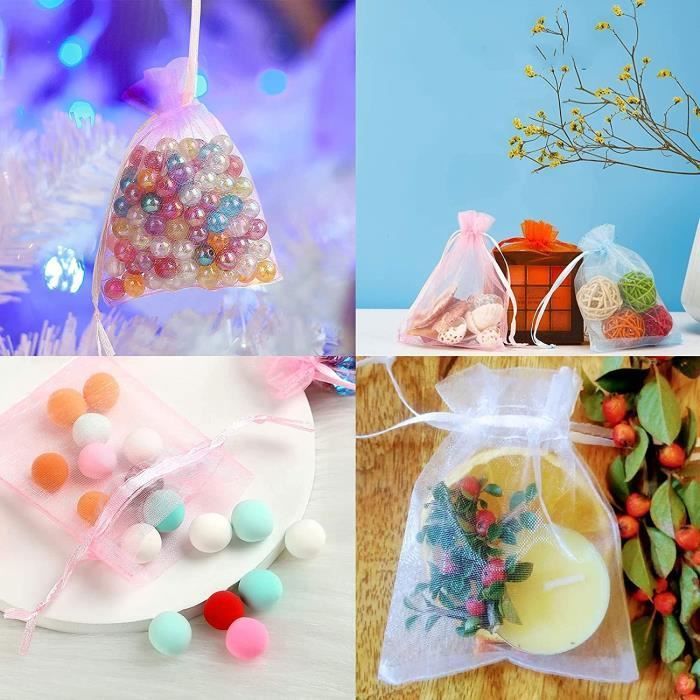 100 Sachets En Organza Multicolores 13x18 Cm - Pour Bijoux, Cadeaux, Lavande, Mariage, Bonbons