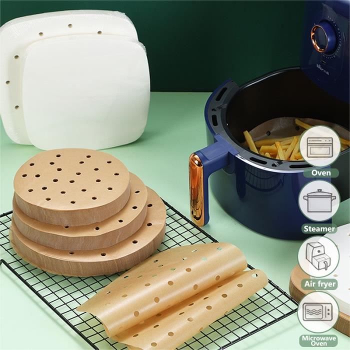 Plaque de cuisson jetable en papier antiadhésif pour friteuse à Air, tapis  de cuisson, gâteau au