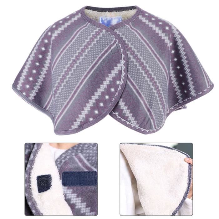 Cape Polaire Femme Intérieur Poncho Chaud Plaid Pull Femme Poncho