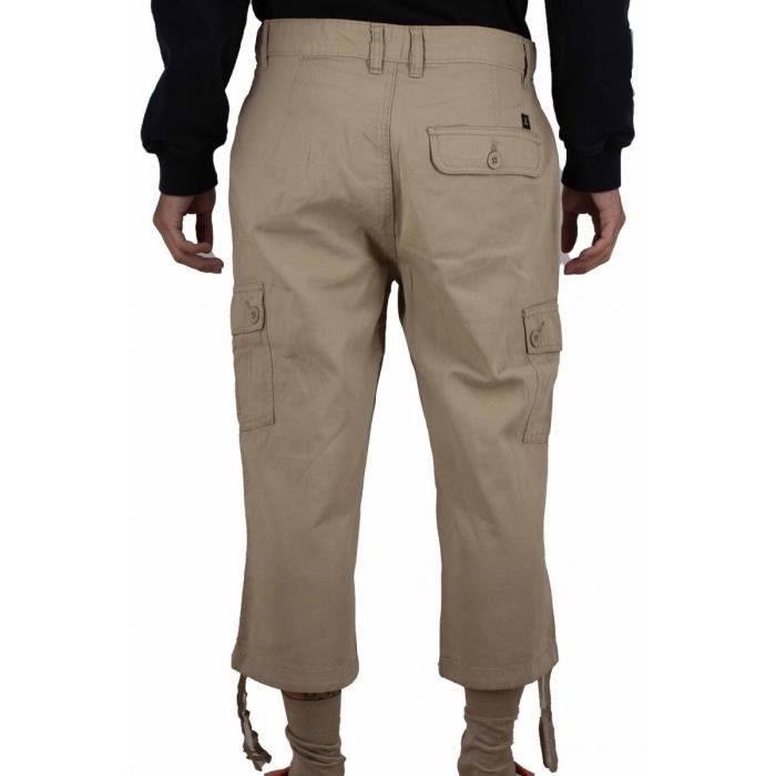 Torrente Couture Pantacourt cargo chino Teka Sable Homme Sable