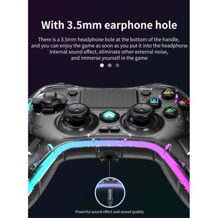 Manette Sans Fil 6 Axes Pour Xbox 360/Slim/Elite Et PC - Neuf Wifi 2,4G Ergonomique