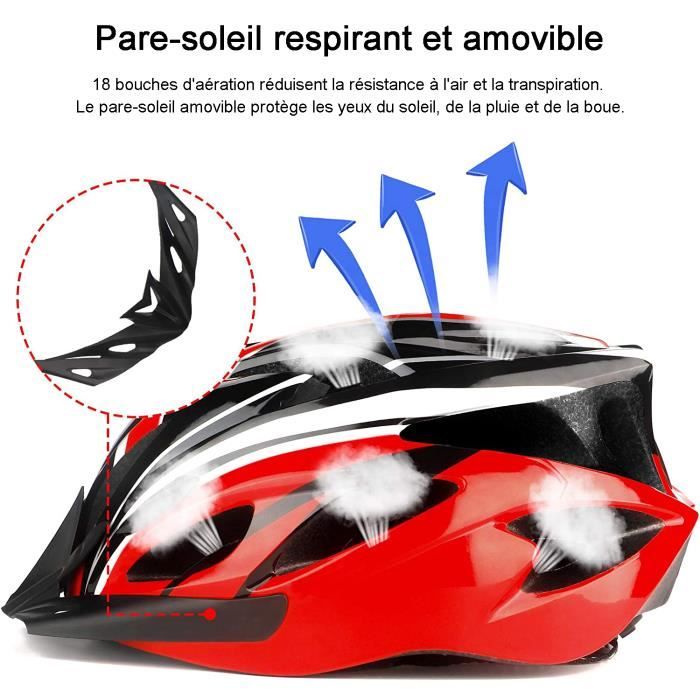 Casque velo discount avec visiere pluie