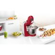 Robot de cuisine - BOSCH Kitchen machine MUM5 - Rouge foncé/silver - 1000W-7 vitesses+pulse - Bol mélangeur inox 3,9L-3