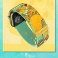 Bracelet pour smartwatch Van Gogh - Sous licence officielle - MobyFox - Blanc - Conçu pour Smartwatch-3