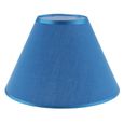 Abat-jour Suspension en Tissu Cage pour Ampoule E27 Base pour Lampadaire Lampe de Chevet de Table Bleu-3