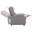 2320HotSALE® Fauteuil de relaxation électrique,Fauteuil TV inclinable électrique,confort relaxant Gris clair Tissu-3