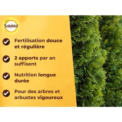Engrais Conifères Et Arbustes Solabiol 1.5kg - 100% Organique, Action Longue Durée