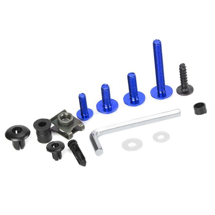 Kit 223 Pièces Boulons Carénage Moto Universel - Vis Écrous Rondelles Noir Pour Sportives