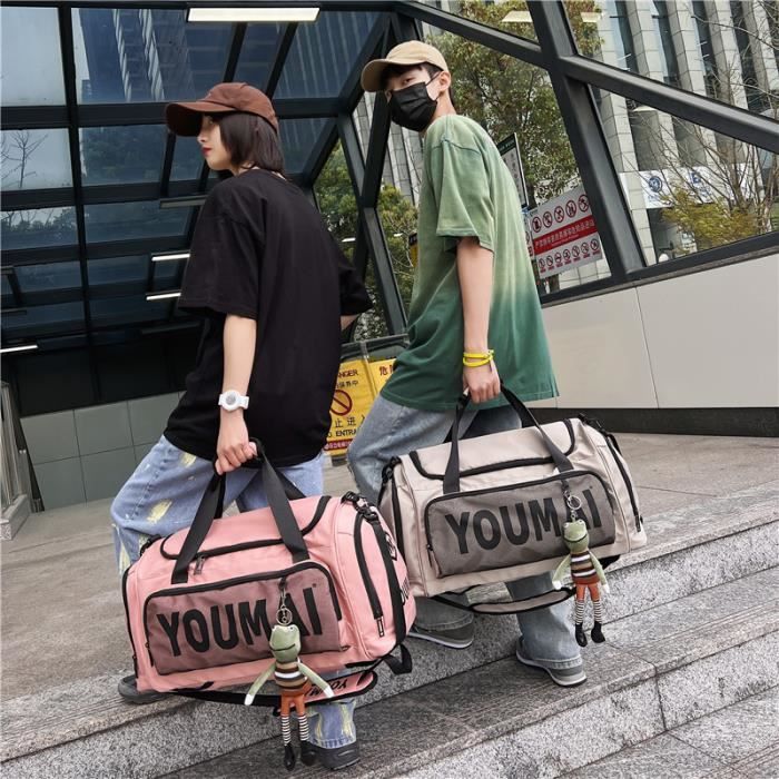 Rose Sac polochon de voyage pour femme sac de sport fourre tout de sport sac de