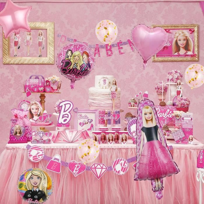Poupée Barbie Décorations Pour Fêtes À Thème, Ballon En Aluminium Princesse  Ballons Décoration De Ballon D'Anniversaire Pour [q2480] - Cdiscount Maison