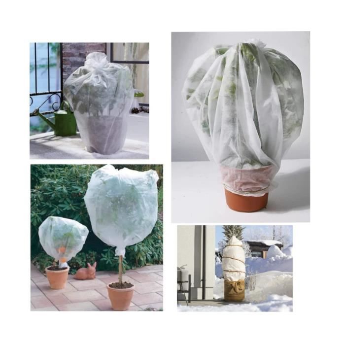 Voile D'hivernage Non-tissé 2x10 M - Protection Plantes Contre Le Gel, Extérieur