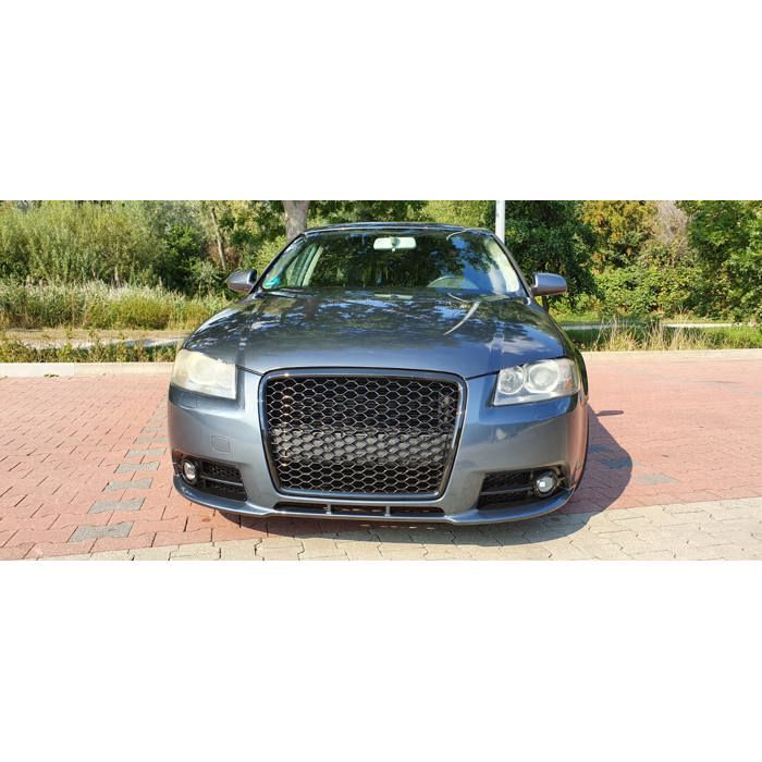 Calandre Nid D'Abeilles Noir Brillant Pour Audi A3 S3 RS3 8P 8PA 2008-2013 - Sans Emblème, Plastique ABS, Support Logo Inclus - 2