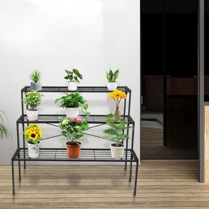 Support de rangement pour pots de plantes à 6 niveaux en métal pour balcon  intérieur et extérieur - Cdiscount Jardin