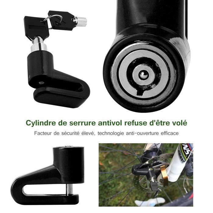 Cadenas Antivol pour Trottinette Moto Vélo Verrou Frein Disque avec Câble -  Neuf
