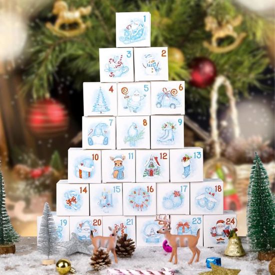 Calendrier De L’Avent Vide à Remplir Soit Meme,24PCS Boîtes