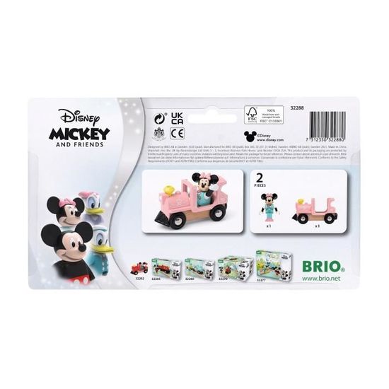 Minnie Mouse & Locomotive / Disney 32288 Pour circuit de train en bois Sans pile Figurine incluse BRIO Jouet pour garçons et filles dès 3 ans Mickey and Friends
