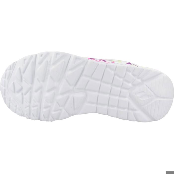Baskets fille SKECHERS Uno Lite Blanc Compensé Lacets