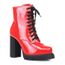 bottines rouges vernies