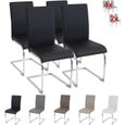 Chaise cantilever BURANO - ALBATROS - Lot de 4 chaises - Noir - Testé par SGS-0