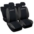 Lupex Shop Housses de siège auto compatibles pour Sandero Noir Gris Foncè-0