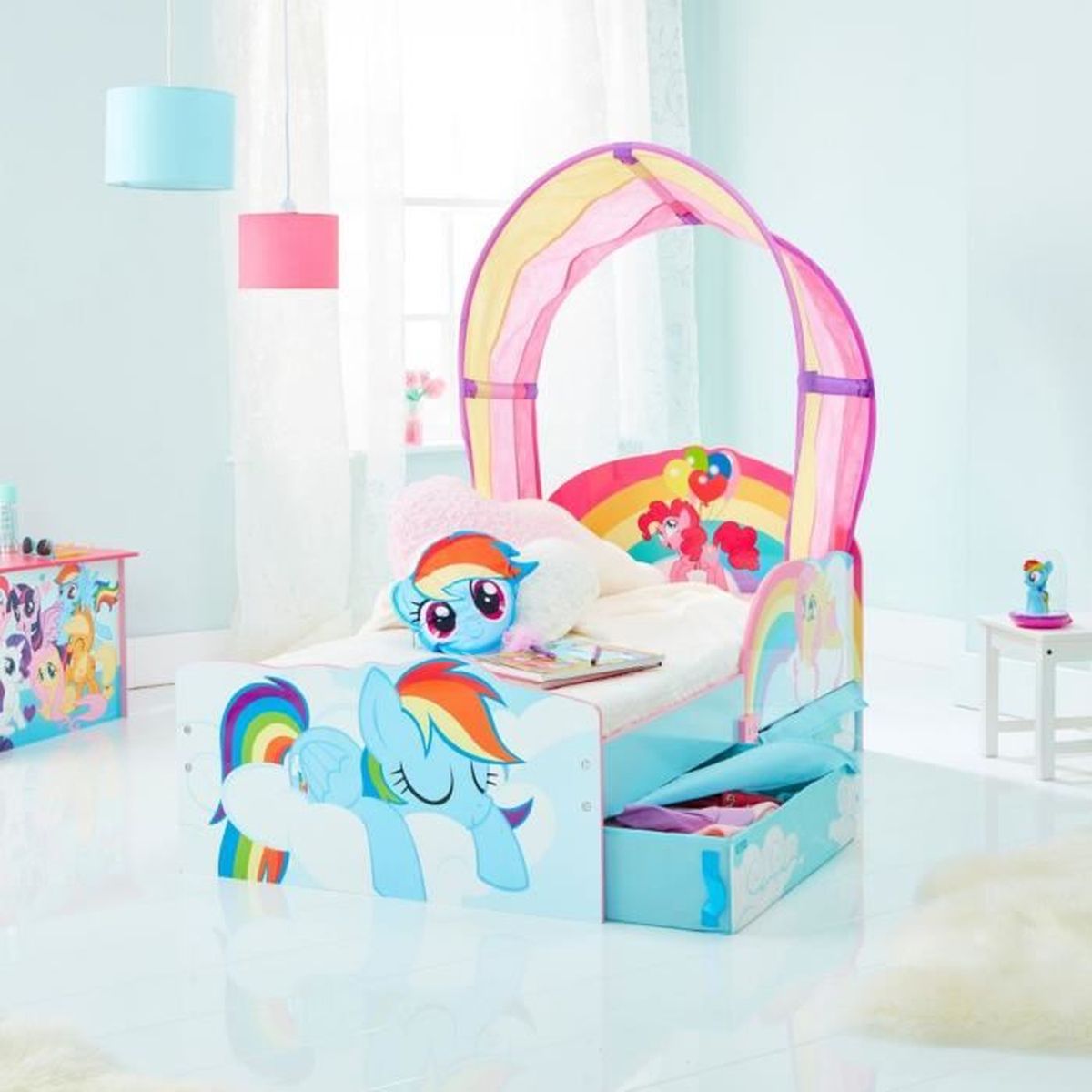 Lit Enfant Avec Tiroirs Design My Little Pony 70x140 Achat Vente Structure De Lit Lit Enfant Avec Tiroirs Cdiscount