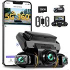 TOGUARD Dashcam Voiture Avant Arrière 4 Canaux 360 Degrés 1440P+1080P FHD Vision Nocturne Infrarouge G-sensor Carte 128Go