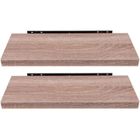 EUGAD 2 pièces Étagères Murale en MDF,étagère de Rangement,120x22,9x3,8cm,Chêne Jaune