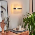 Applique murale - HOFSTEIN - Avellino - Verre satiné - Interrupteur intégré - Design contemporain