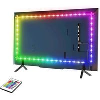 Rétro-éclairage LED pour TV de 32 à 60 pouces, support mural Smart TV avec changement de couleur et éclairage ambiant (2.0)