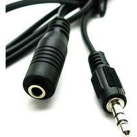 INECK® Rallonge Jack Audio 2,5M ,  Jack Stéréo Câble 3.5mm Mâle Vers Femelle extension Pour Casque Téléphones iPhone Samsung