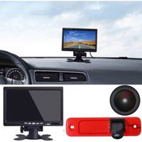 Kit de camera de recul Moniteur a ecran LCD TFT de 7 Pouces + Voiture HD etanche 3e feu Stop Camera de recul pour Ford Transi