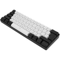 Mothinessto Mini clavier RVB G61 Mini clavier RGB LED rétro-éclairage 61 touches ergonomique mécanique informatique clavier Blanc