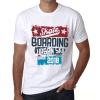 Homme Tee-Shirt Skateboard Urbain Depuis 2018 – Urban Skateboard Since 2018 – 5 Ans T-Shirt Cadeau 5e Anniversaire Vintage Année