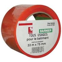 Ruban adhésif PVC orange 75 mm x 33 m - BARNIER - 115483