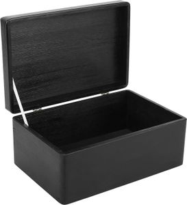 Boîte Rangement En Bois Pin Naturel – 23x23x10 Cm – Couvercle à Charnière, Fermeture Avant – Personnalisable (peinture) – Pour Bijoux, Souvenirs, Bricolage