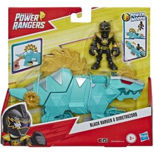 FIGURINE - PERSONNAGE Power Rangers Noir Ranger et Dimetrozord