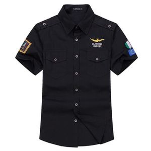 Chemise Cargo Manches Courtes Homme - Deux Poches - Couleur Unie Pour Travail Ou Extérieur - 7