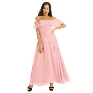 Robe de ceremonie femme taille 48 bleu Cdiscount
