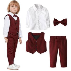 COSTUME - TAILLEUR Costume Enfant Garçons Mariage Ensemble de 3 Pièce