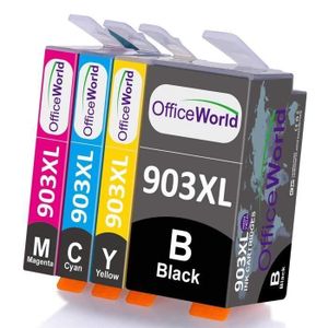 Pack de 5 CARTOUCHES COMPATIBLE HP Office Jet Pro 6950 - 903XL NOIRE et  COULEURS NOPAN-INK