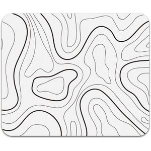 Ovenbird Grand tapis de souris de jeu avec bords surpiqués et imprimé carte  topographique minimaliste - Tapis