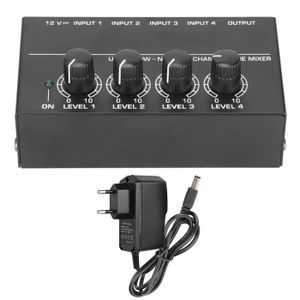 AMPLI PUISSANCE Tbest Mixer compact à 4 voies avec ajustement du v