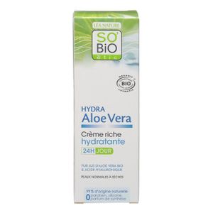 HYDRATANT CORPS SO BIO Crème Riche hydratante Aloe Vera - 50 ml