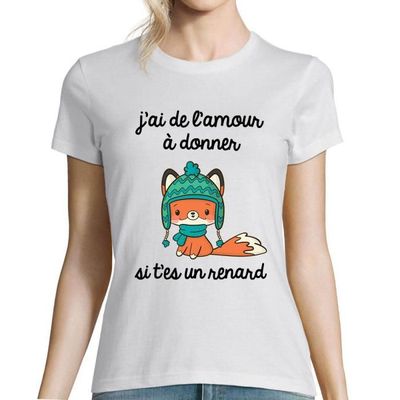 T shirt clearance renard femme