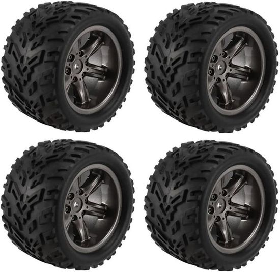 RC Pneu, 1.9in 100mm Gonflable RC Pneu de Chenille Gonflé Roue Pneus Mise À Niveau de Pièces De Rechange Accessoire pour 1/10 RC Voiture